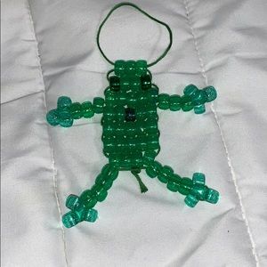 Hand made beaded frog.